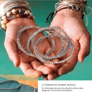 Silpada B2279 Perfectly Quirky Sterling Silver Bangle Bracelet